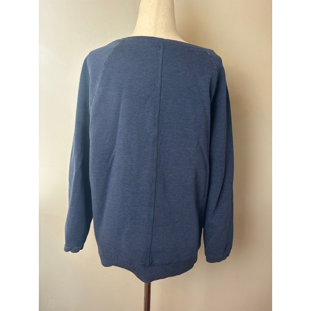 Vintage y2k Victoria's Secret Blue Sequin Sweatshirt S crewneck preppy casual - Picture 5 of 5